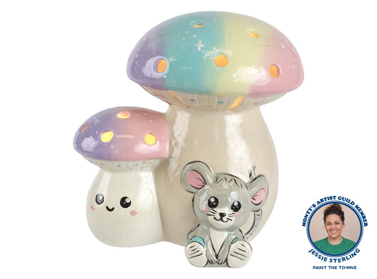 Bisque Lighted Mouse-N-Mushroom (Case of 2)
