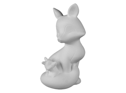 Bisque Mama And Baby Fox (Case of 6)