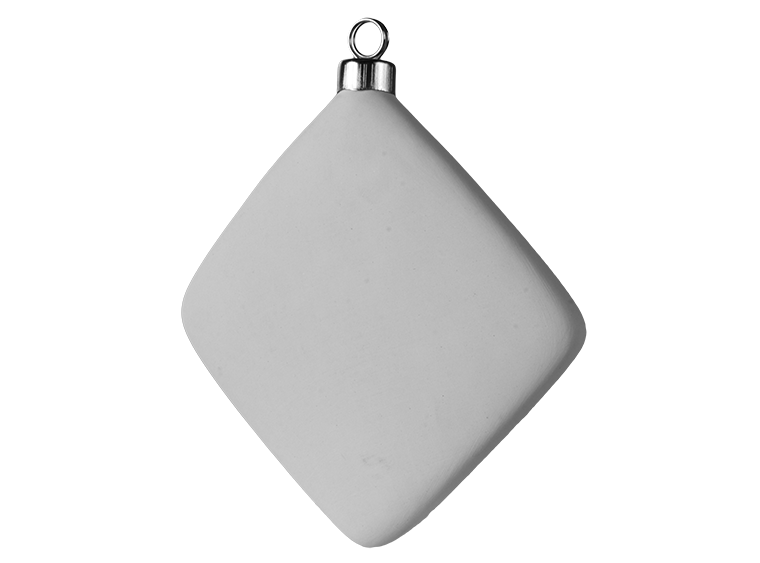 Bisque Diamond Pillow Ornament (Case of 12)
