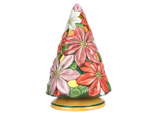 Bisque Lighted Poinsettia Tree (Case of 1)