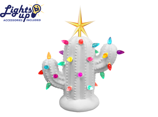 Bisque Lighted Small Christmas Cactus (Case of 4)