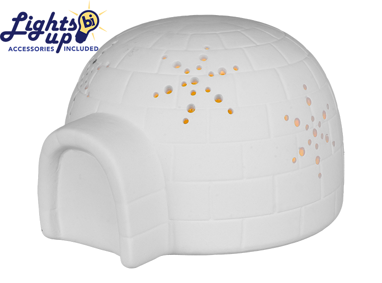 Bisque Lighted Igloo (Case of 2)
