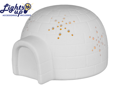 Bisque Lighted Igloo (Case of 2)