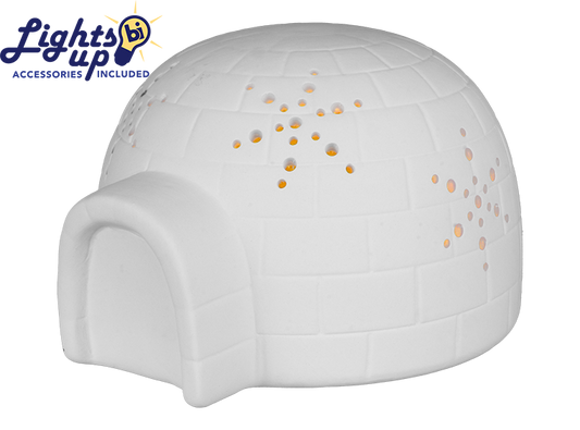 Bisque Lighted Igloo (Case of 2)