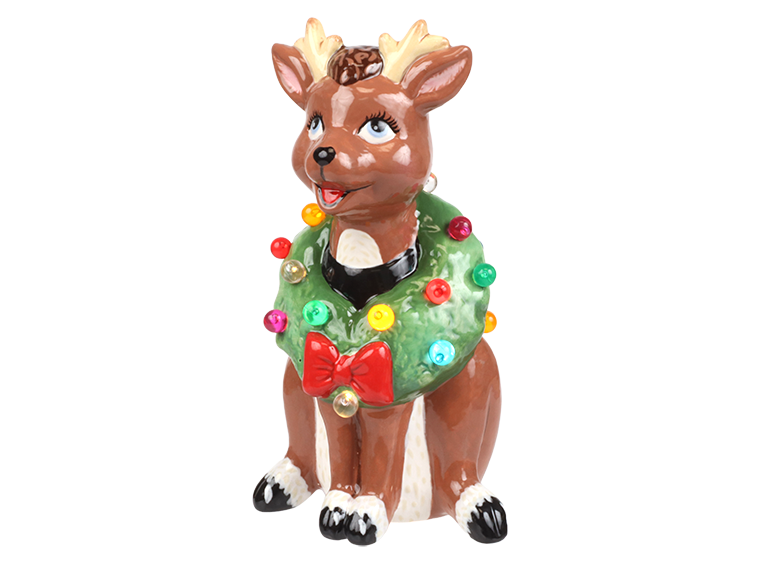 Bisque Lighted Vintage Reindeer (Case of 2)