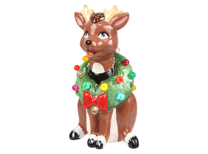 Bisque Lighted Vintage Reindeer (Case of 2)