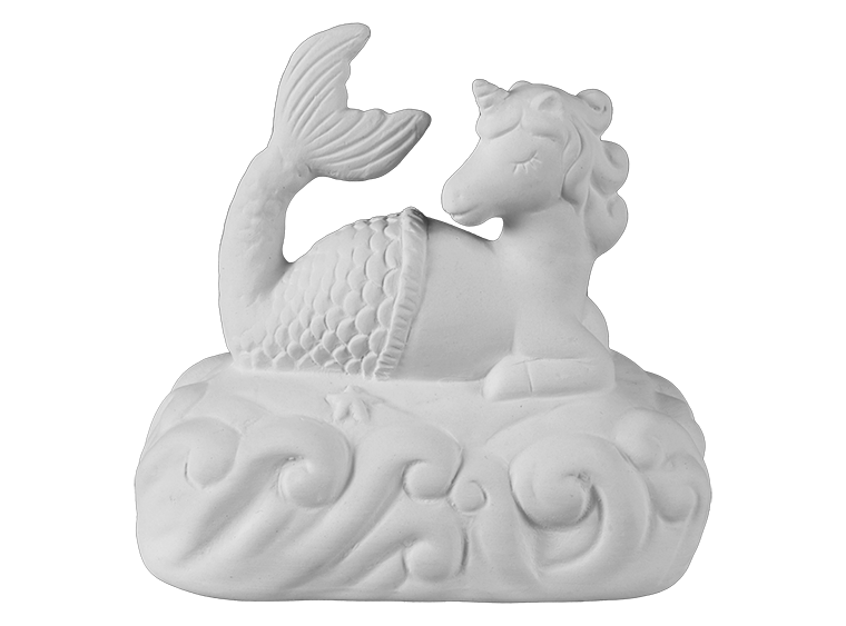 Bisque Basking Mermicorn Figurine (Case of 6)