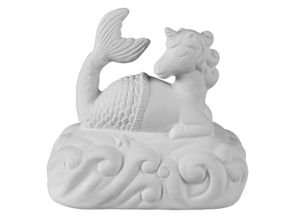 Bisque Basking Mermicorn Figurine (Case of 6)