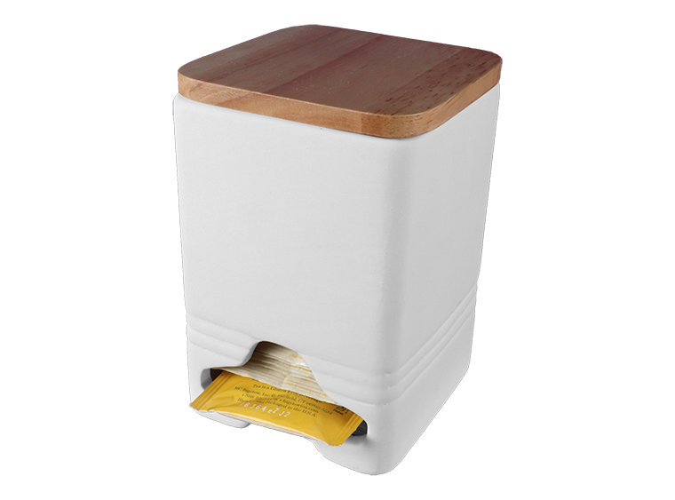 Bisque Modern Teabag Dispenser (Case of 4)