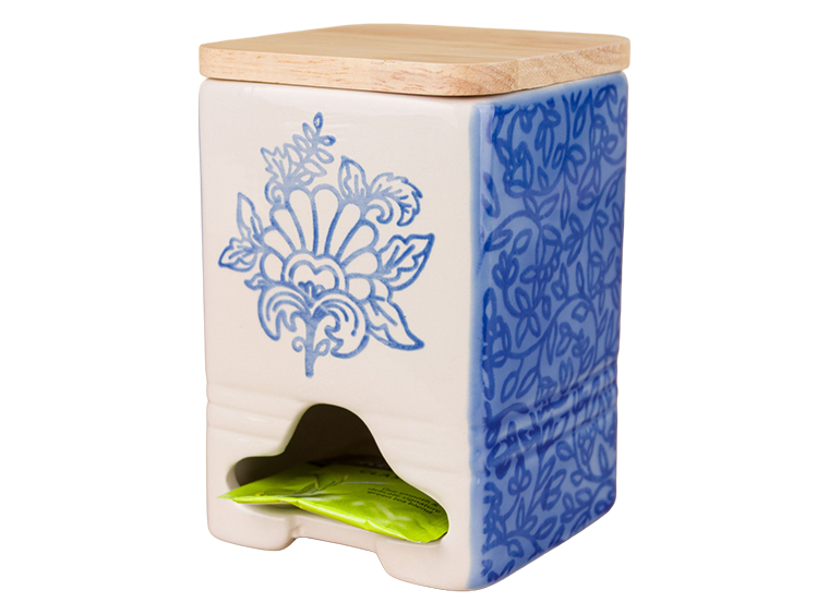 Bisque Modern Teabag Dispenser (Case of 4)