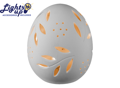 Bisque Lighted Egg Luminary (Case of 2)