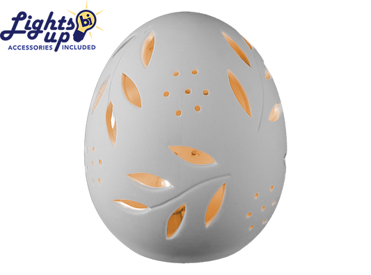 Bisque Lighted Egg Luminary (Case of 2)