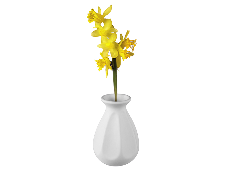 Bisque Pinched Petal Vase (Case of 4)
