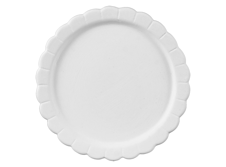 Bisque Scalloped Dessert Plate (Case of 12)