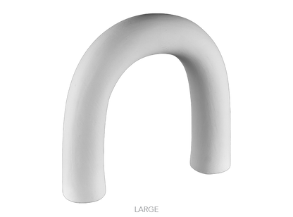 Bisque Interlocking Arches Figurine-Large (Case of 6)