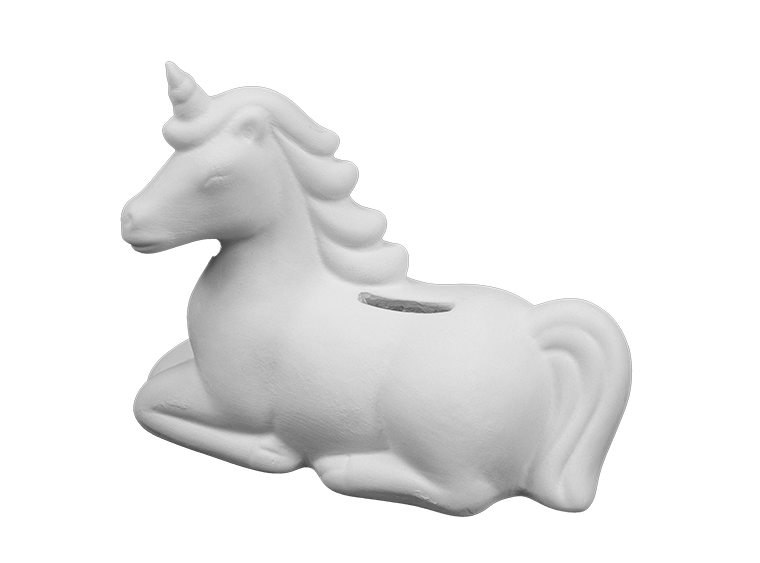Bisque Graceful Unicorn Bank (Case of 4)