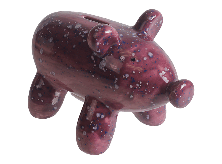 Bisque Balloon Piggy Bank (Case of 4)