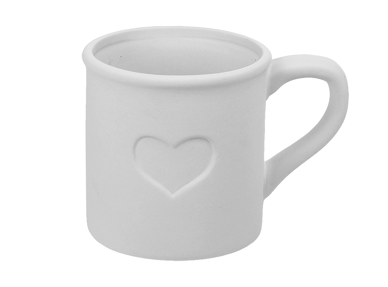 Bisque Heart Tin Mug (Case of 6)