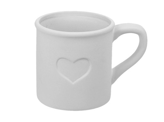 Bisque Heart Tin Mug (Case of 6)
