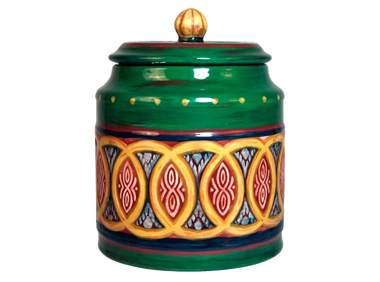 Bisque Medium Ornate Canister (Case of 1)
