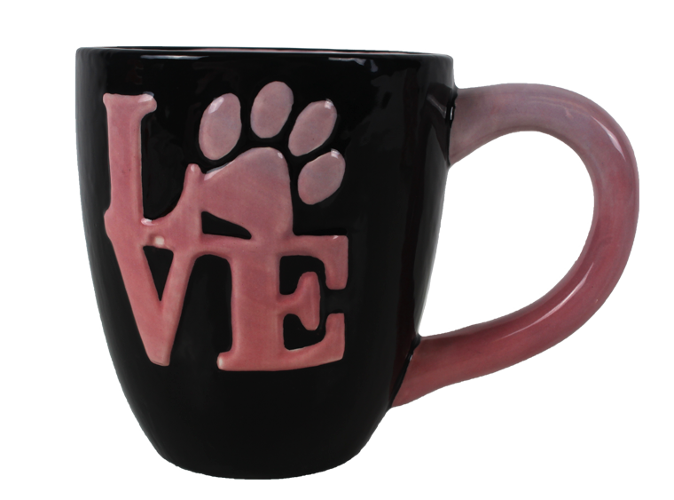Bisque Love Paw Print Mug (Case of 6)
