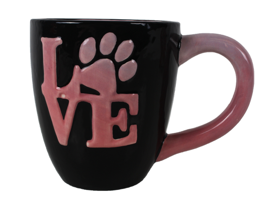 Bisque Love Paw Print Mug (Case of 6)