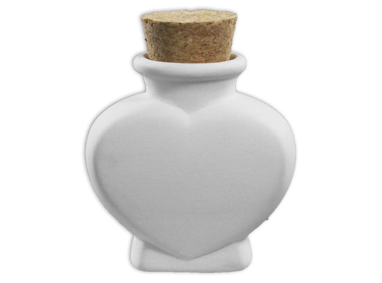 Bisque Heart Jar (Case of 12)