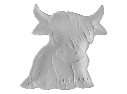 Bisque Highland Cow Dish (Case of 6)
