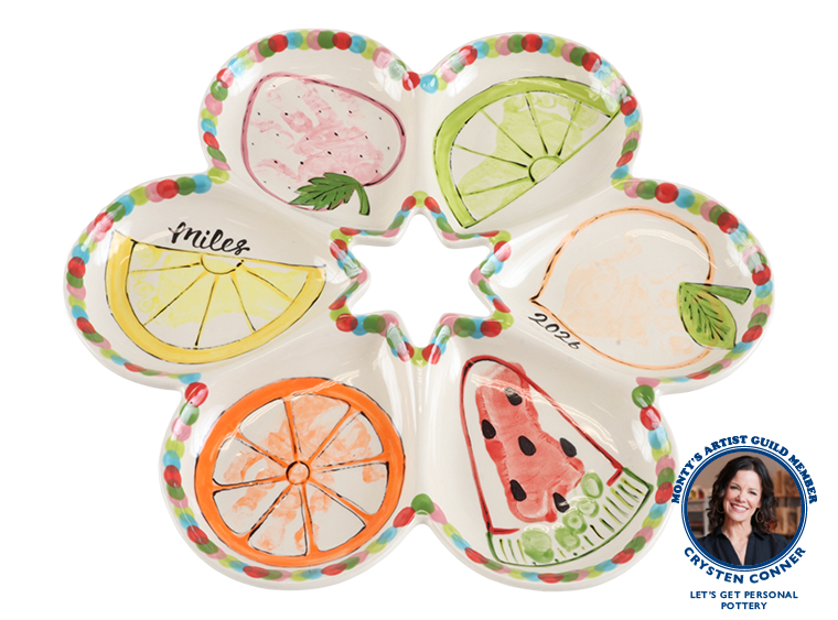 Bisque Six Sectioned Server (Case of 2)