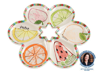 Bisque Six Sectioned Server (Case of 2)