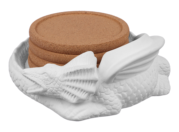 Bisque Saphira Coaster Holder (Case of 4)