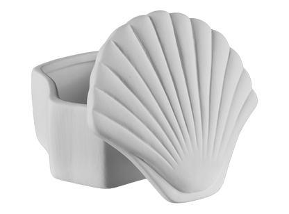 Bisque Seashell Box (Case of 4)