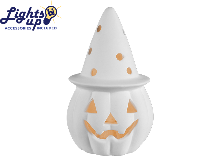 Bisque Lighted Jack-O-Witch (Case of 4)