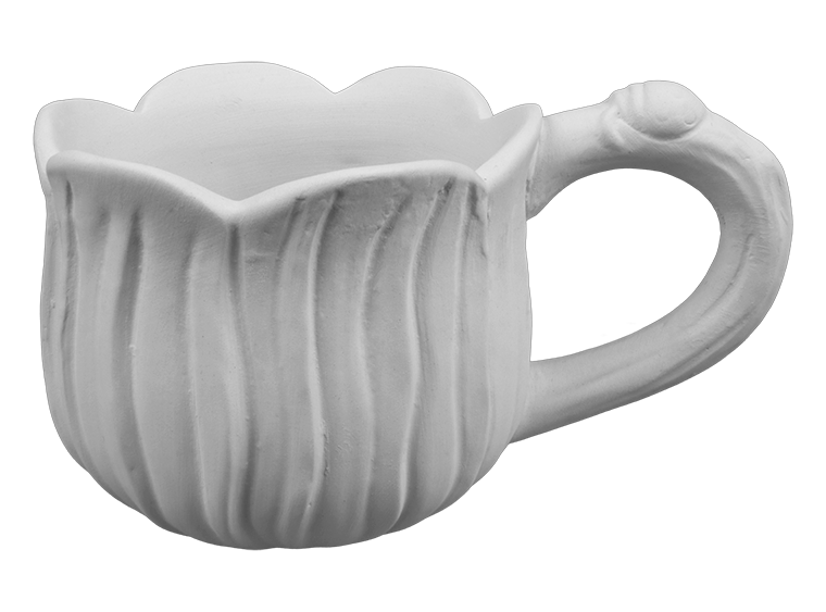 Bisque Lotus Flower Mug (Case of 6)