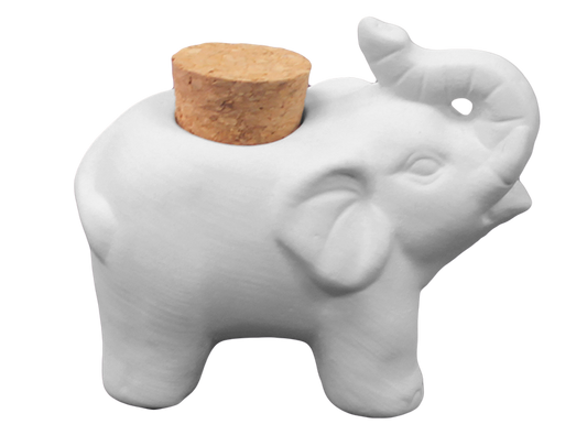 Bisque Elephant Jar (Case of 12)