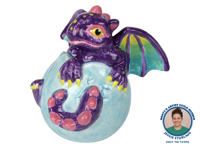 Bisque Dragon Hatchling Figurine (Case of 4)