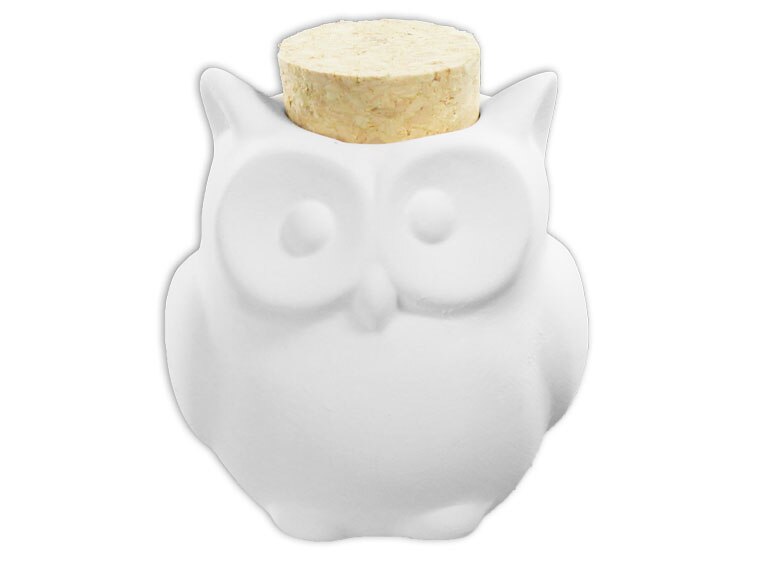 Bisque Owl Jar (Case of 12)