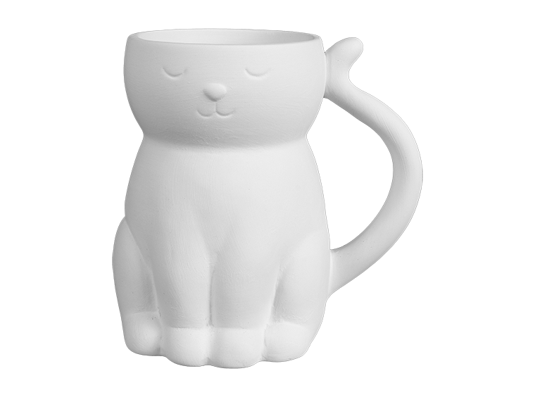 Bisque Fe-Line Good Mug (Case of 4)