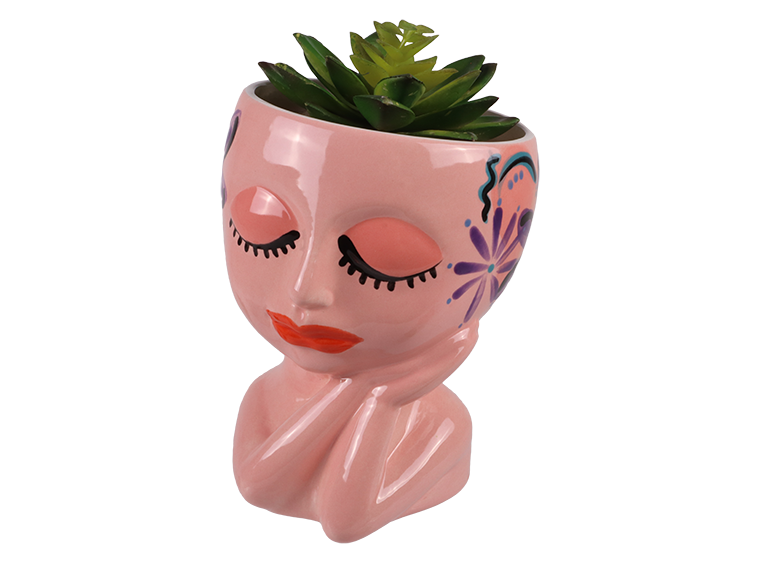 Bisque Flirty Face Planter (Case of 4)