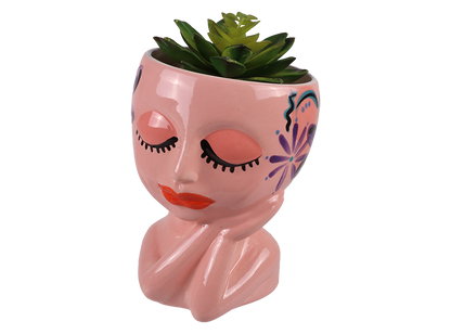Bisque Flirty Face Planter (Case of 4)