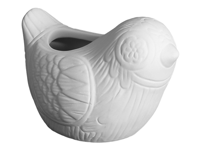 Bisque Baroque Bird Planter (Case of 4)