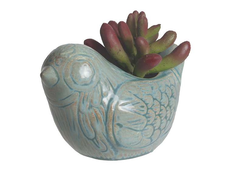 Bisque Baroque Bird Planter (Case of 4)