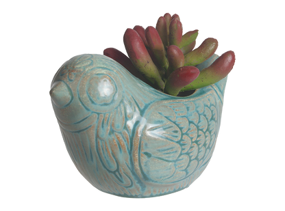 Bisque Baroque Bird Planter (Case of 4)
