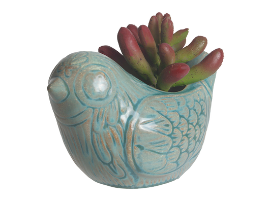 Bisque Baroque Bird Planter (Case of 4)