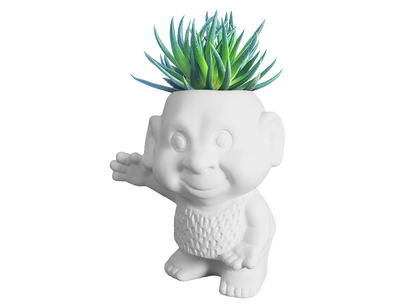 Bisque Troll Planter (Case of 4)