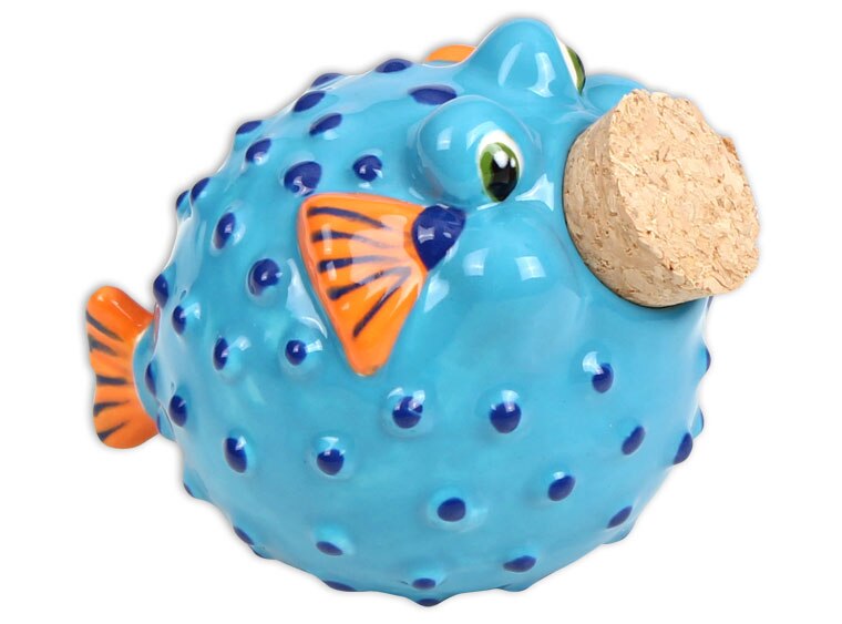 Bisque Blowfish Jar (Case of 12)