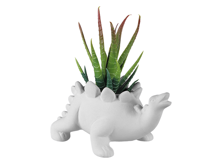Bisque Stegosaurus Planter (Case of 8)