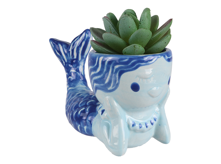 Bisque Pearl The Mermaid Planter (Case of 6)