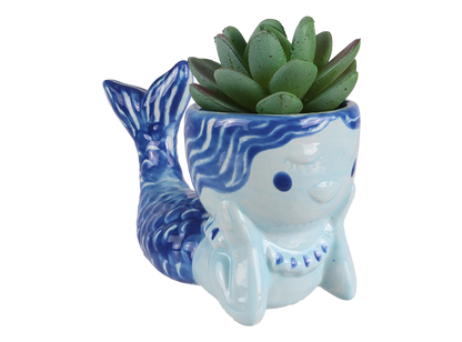 Bisque Pearl The Mermaid Planter (Case of 6)