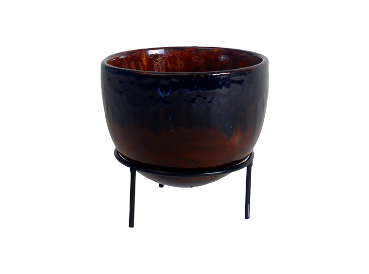 Bisque Lg Oval Planter W/ Stand (Case of 2)